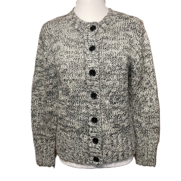 Cignal Women’s Marled Button Front Chunky Knit Wool Blend Cardigan Sweater Sz M - Picture 1 of 10